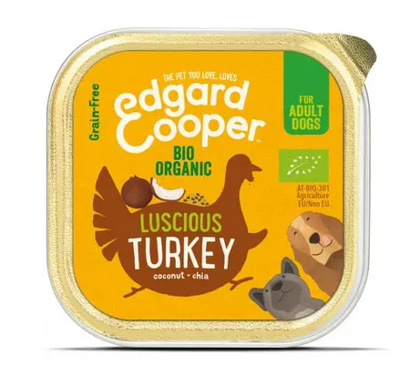Edgard&Cooper hond adult kuipje bio kalkoen 100gr