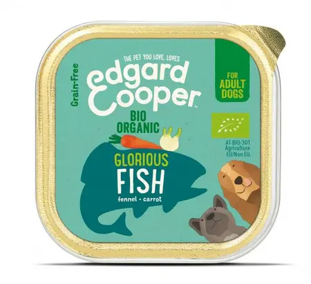 Edgard&Cooper hond adult kuipje bio vis 100gr