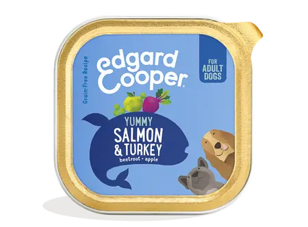 Edgard&Cooper hond adult kuipje zalm&kalkoen 300gr