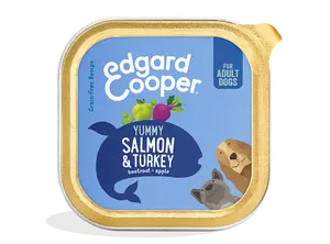 Edgard&Cooper hond adult kuipje zalm&kalkoen 300gr