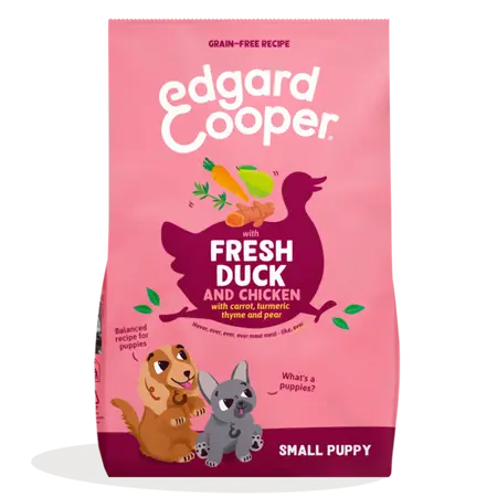 Edgard&Cooper hond puppy brok eend&kip S 3kg