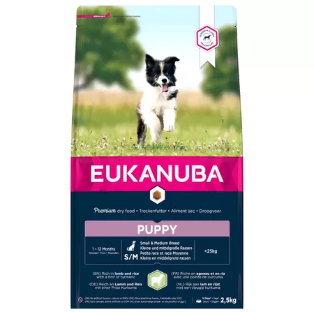 Eukanuba Puppy Kleine/Middelgrote rassen Lam & Rijst (2.5kg)