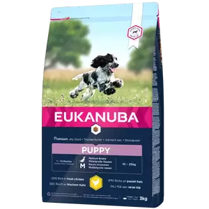 Eukanuba Puppy Middelgrote rassen Verse kip (3kg)