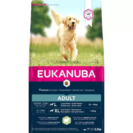 Eukanuba Volwassen Grote rassen Lam & Rijst (2.5kg)