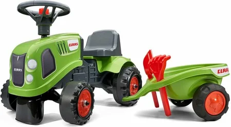 Falk Claas loop tractor met aanhanger