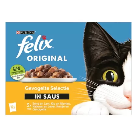 Felix Original Gevogelte Selectie in Saus 12 x 85 gr