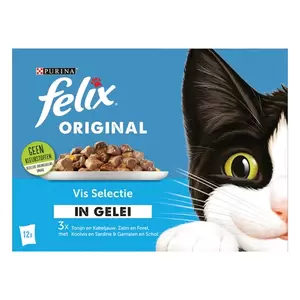 Felix Original Vis Selectie in Gelei 12 x 85 gr