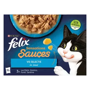Felix Sensations Sauces Vis Selectie in Saus 12 x 85 gr
