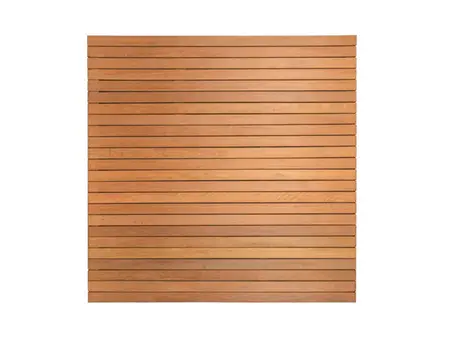 Hardhouten enkelzijdig geschaafd latten scherm, recht horizontaal, 180 x 180 cm