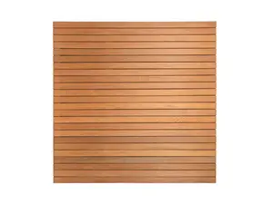 Hardhouten enkelzijdig geschaafd latten scherm, recht horizontaal, 180 x 180 cm