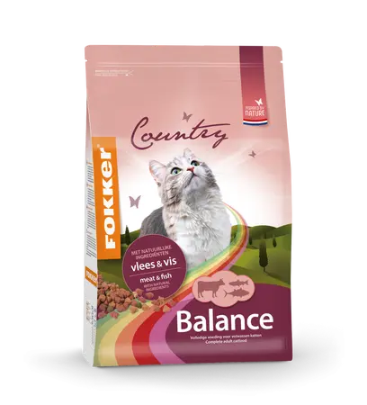 Fokker Country Balance Kat Vlees en Vis (2.5kg)