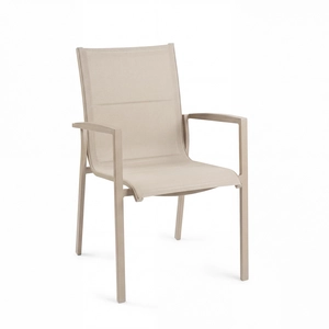 Foxx Teak Stackable Chair Champagne