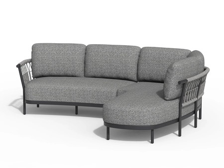 Fresca Lounge Set Organic Left Charcoal - afbeelding 1
