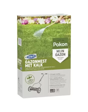 Gazonmest met kalk 3-in-1 30m2