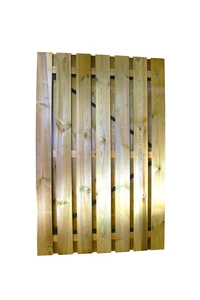 Grenen geschaafde plankendeur op verstelbaar zwart stalen frame 120 x 195 cm, recht, groen geïmpregn