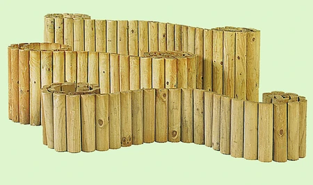 Rolborder Ø 5x20x250cm, groen geïmpregneerd
