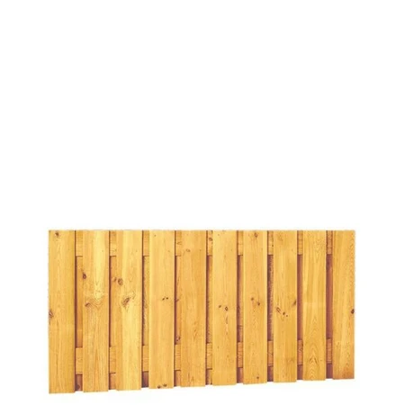 Grenen geschaafd plankenscherm 21-planks 15 mm, 180 x 90 cm, verticaal recht, groen geïmpregneerd.