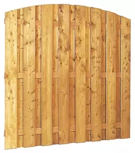 Grenen geschaafd plankenscherm 18-planks 13 mm, 180x164/180 cm, verticaal toog, groen geïmpregneerd