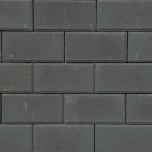 Halve Betonklinkers Zwart deklaag 10x10x8
