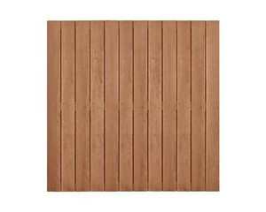 Hardhouten geschaafd plankenscherm design 28-planks 15 mm, recht verticaal, 180 x 180 cm.