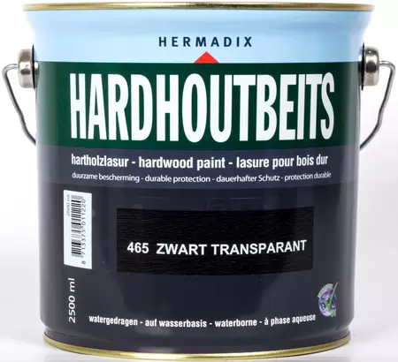 Hardhoutbeits 465 Zwart Transparant 2500ML