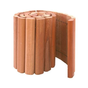 Hardhouten rolborder Ø 4,5 x 30 x 180 cm