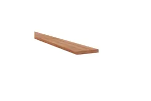 Hardhouten geprofileerd dekdeel, 1 zijde V-groeven, 1 zijde glad, 2,8 x 19 x 245 cm. - afbeelding 1