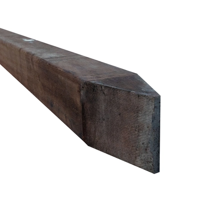 AV Hardhouten paal geschaafd, gepunt 8,8 x 8,8 x 275 cm