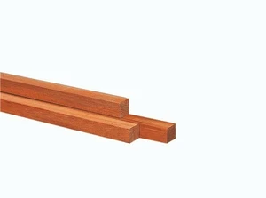 AZ Hardhouten paal fijnbezaagd, gepunt 10 x 10 x 400 cm