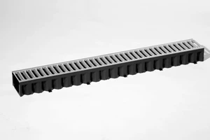 Hexaline 2.0 goot + verzinkt staal sleufrooster 1m