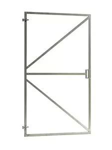 Verstelbaar stalen poortframe met slotkast-uitsparing, 180 x 100 cm, vuurverzinkt.