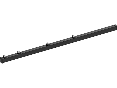 Hillfence metalen paal, inclusief aansluitingset en afdekkap, 6 x 4 x 160 cm, zwart.