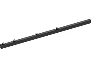 Hillfence metalen paal, inclusief aansluitingset en afdekkap, 6 x 4 x 160 cm, zwart.