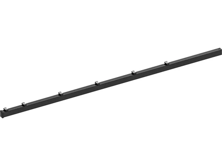 Hillfence metalen paal, inclusief aansluitingset en afdekkap, 6 x 4 x 240 cm, zwart.