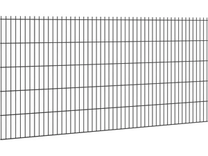 Hillfence metalen scherm, dubbele staafmat, 250 x 103 cm, zwart.