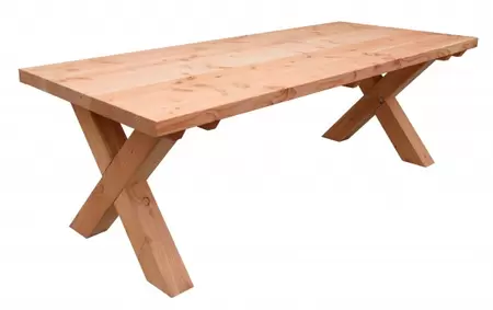 Hillhout douglas tafel Xavi 79 x 95 x 245 cm, onbehandeld.