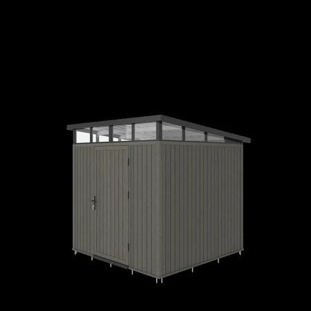 NewTechWood berging met enkele deur, 222 x 210 cm, Silver Gray