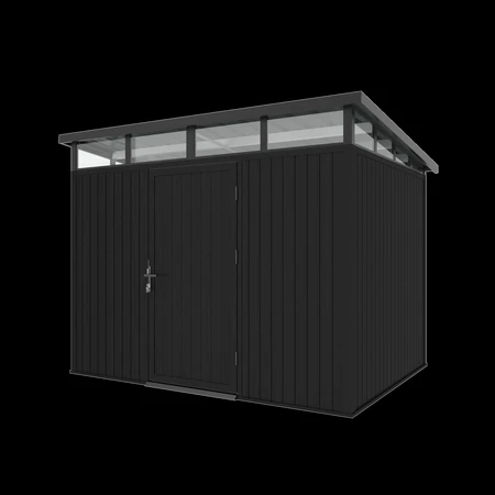NewTechWood berging met enkele deur, 283 x 210 cm, Ebony zwart