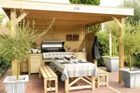 Houten tuinmeubilair