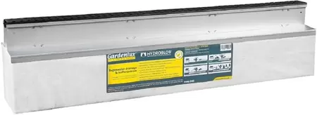 Hydroblob Slimline set grafiet incl. D45 unit SL55 GZ 120x20x30cm