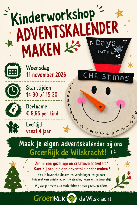 Kinderworkshop adventskalender om 14:30 uur. - afbeelding 1