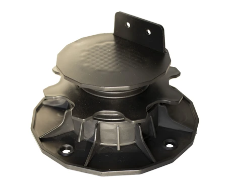 Kunststof balkdragers verstelbaar 3,5 - 7,0 cm, zwart.