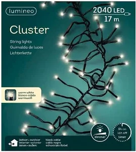 LUMINEO TREE LIGHTS Led cluster l17m-2040l zwart/warm wit