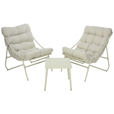 Loungeset beige 3-delig