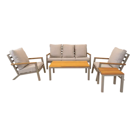 Loungeset donnan beige - afbeelding 1