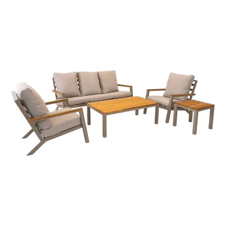 Loungeset donnan beige - afbeelding 2