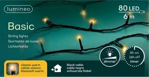 Lumineo tree lights Rice led bu l6m-80l zwart/classic warm