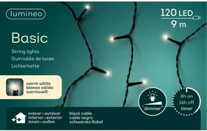 Lumineo tree lights Rice led bu l9m-120l zwart/warm white