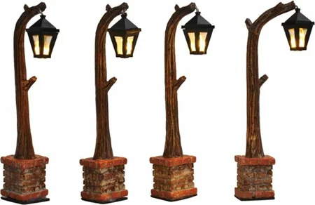 Luville originals houten straatlantaarns set van 4 stuks