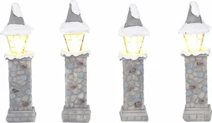 Luville originals Lantaarn op pilaar set van 4 stuks